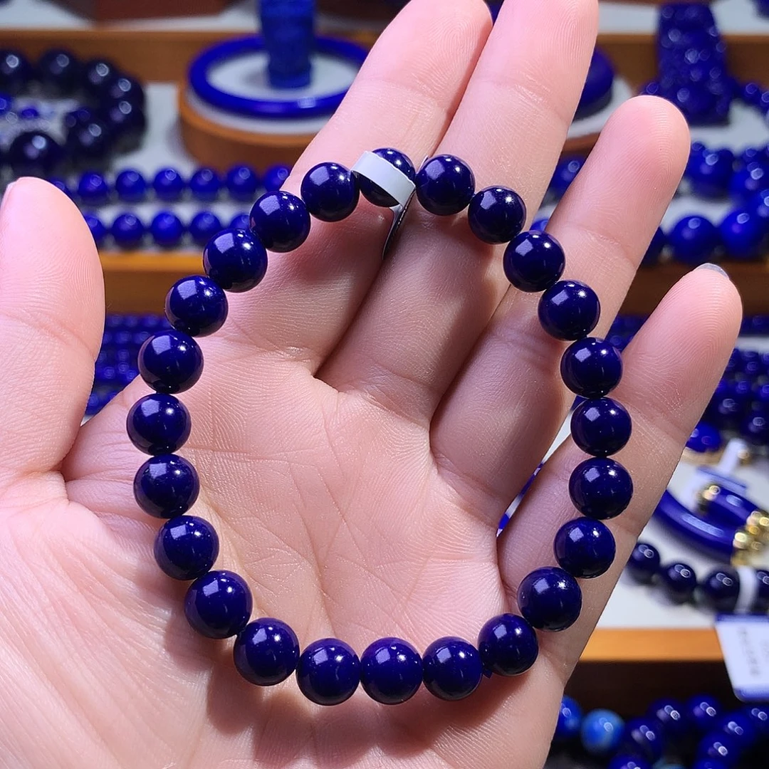 未镶嵌青金石手串7.8m 顶级黑加仑  16.11