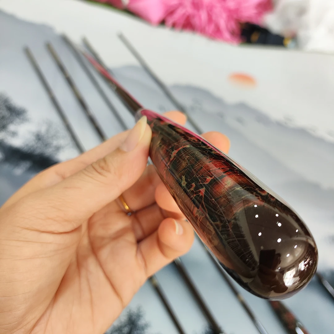 超轻超细37调插节并继竿大漆工艺轻奢涂装溪流手钓竿适合休闲野钓