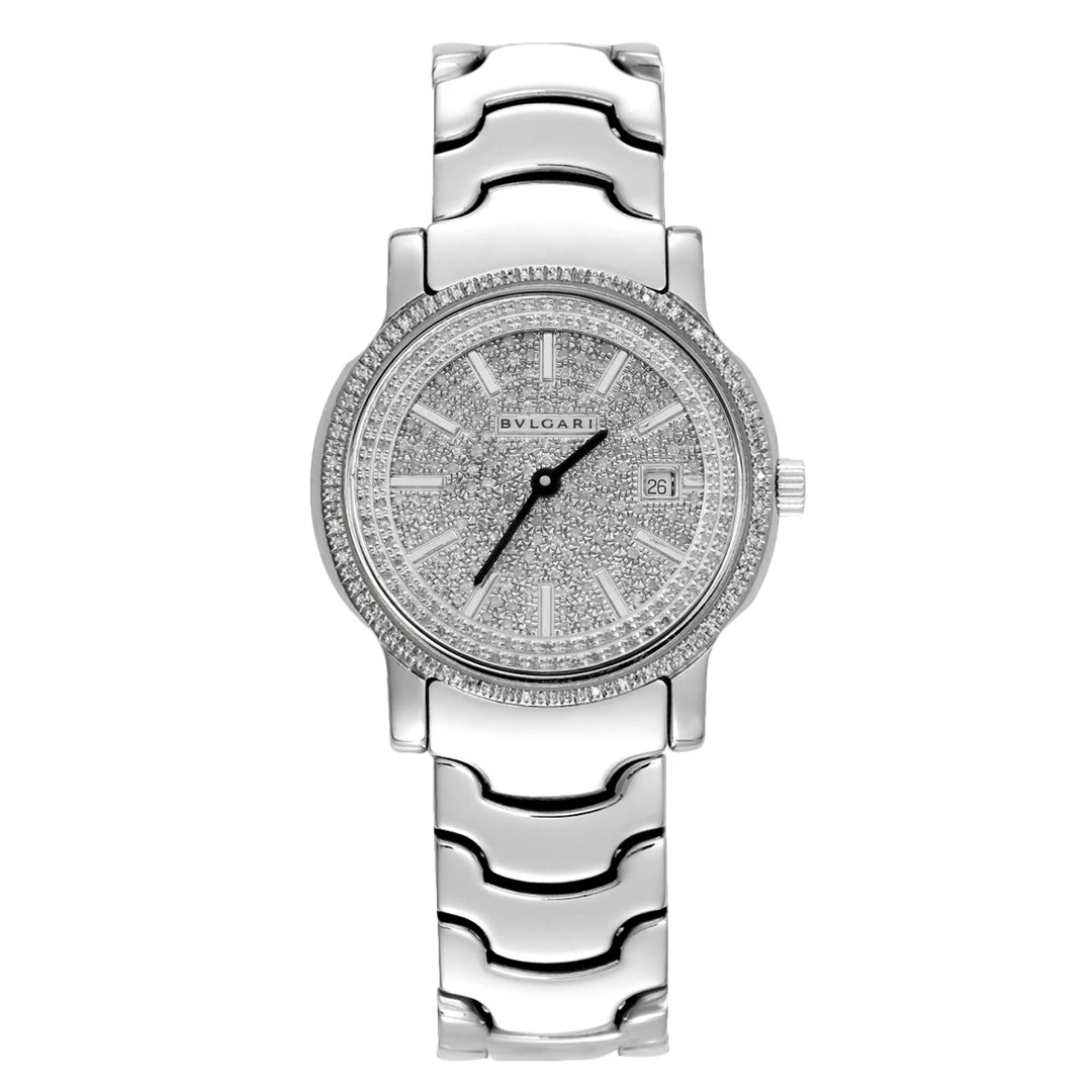 99新 BVLGARI/宝格丽 【官补漏价】29mm后钻满钻腕表/WHP034307