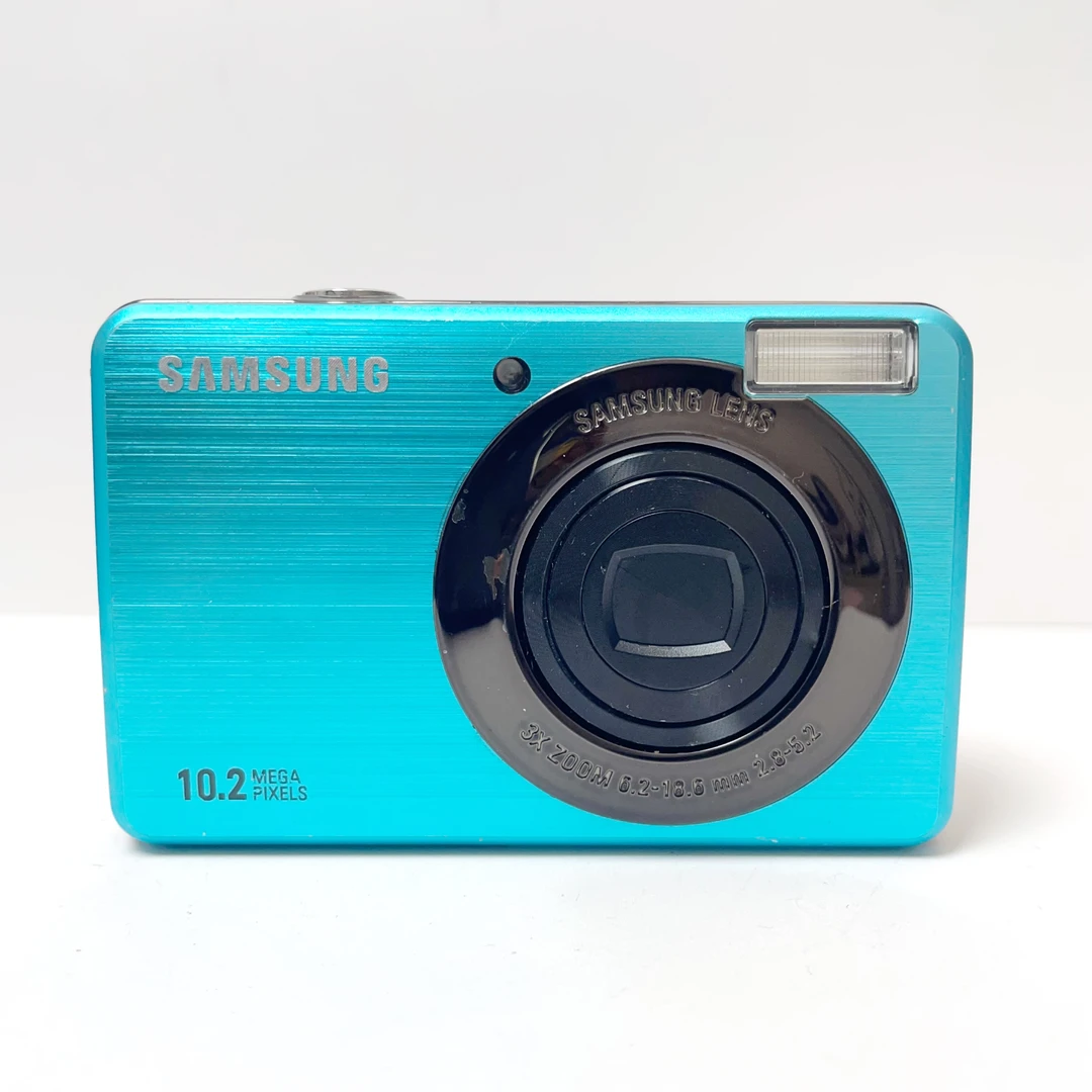 95新 Samsung/三星 SL202冰湖蓝冷白1200万像素便携ccd数码相机