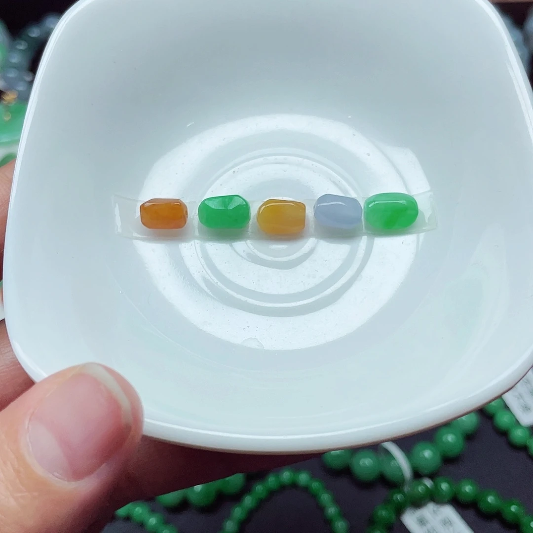 翡翠未镶嵌手链天然缅甸翡翠A货卡6