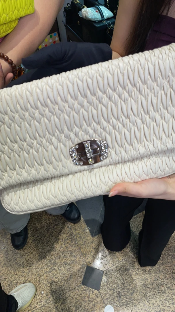 95新 Celine/思琳 夏七中古/miumiu白色/单肩包