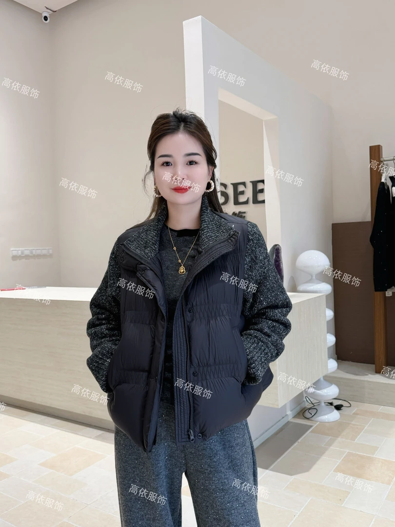 GY20097羊毛拼接羽绒服外套