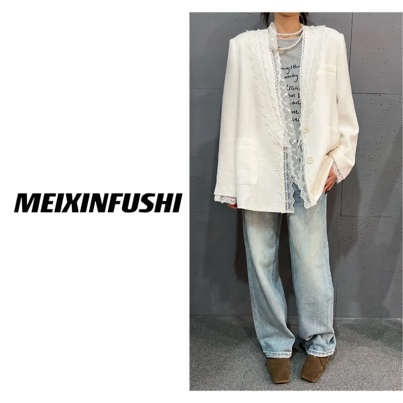 【Mei Xin】蕾丝花边西装外套/1008/Z