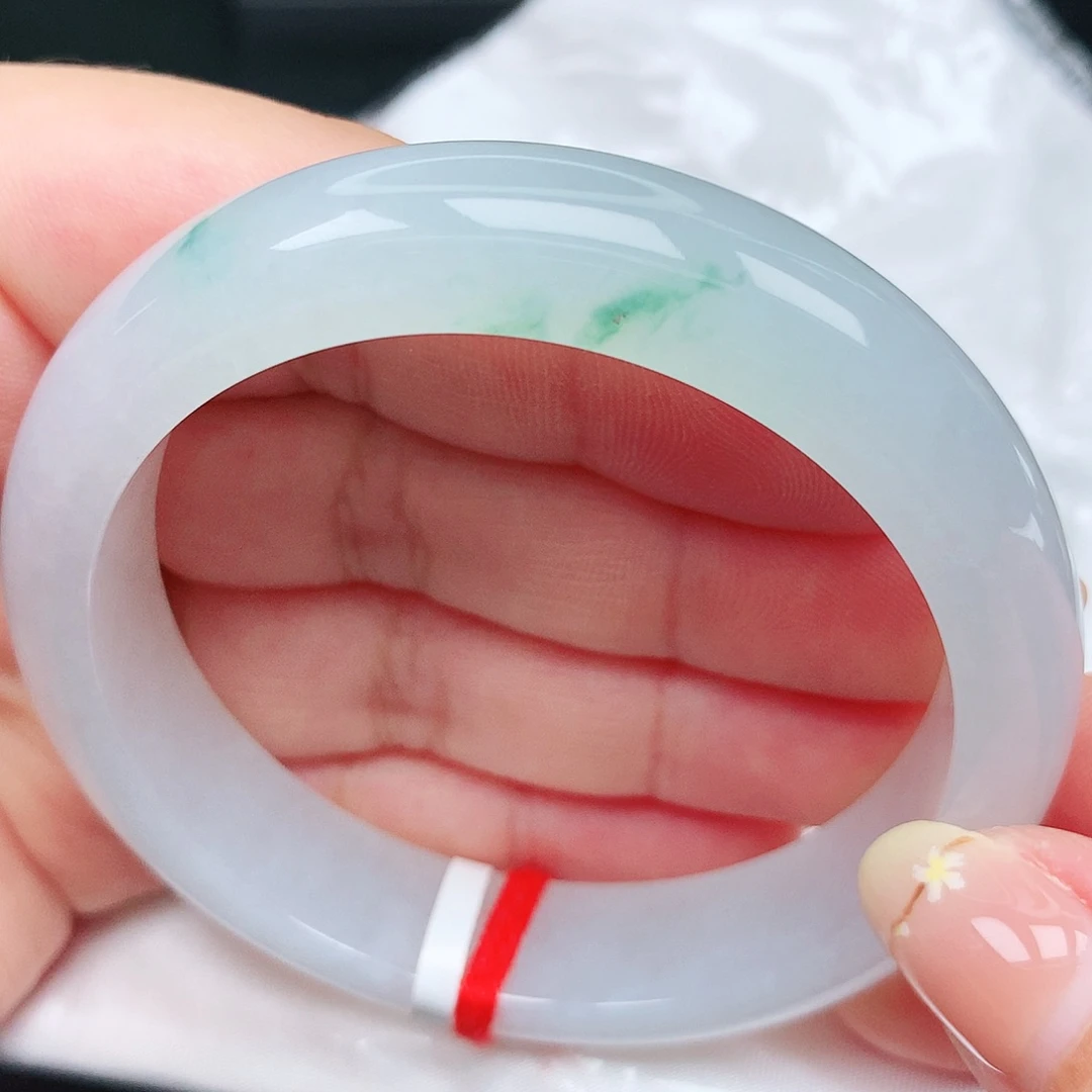 未镶嵌手镯翡翠33冰飘花清爽