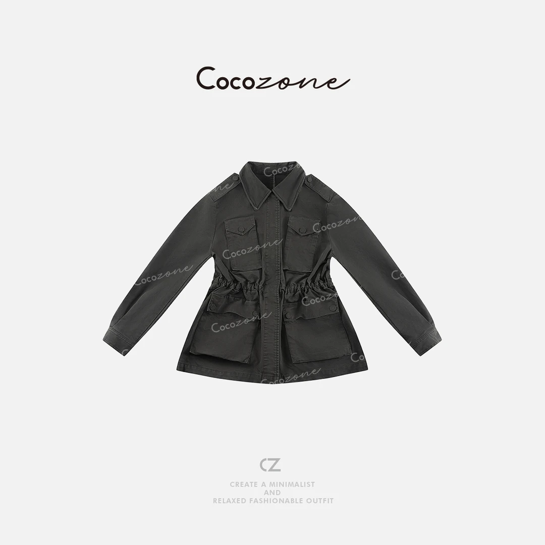 COCO ZONE 刘一一 “墨尔本机场”100棉春季高级收腰外套CD1A0032