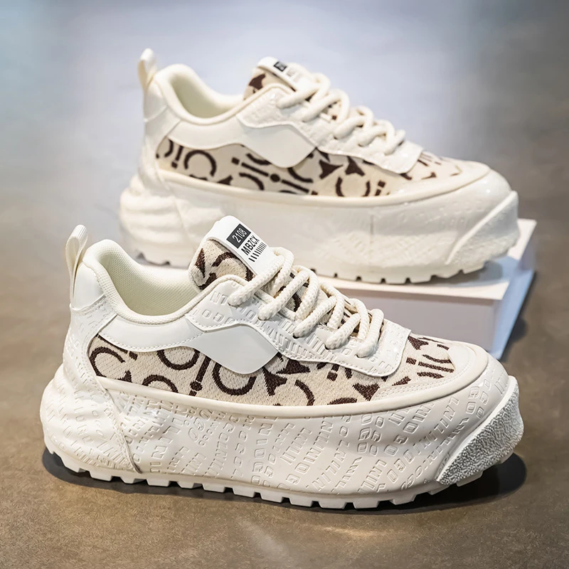 男鞋2025新款春季潮流百搭简约爆款学生运动休闲厚底防滑老爹潮鞋