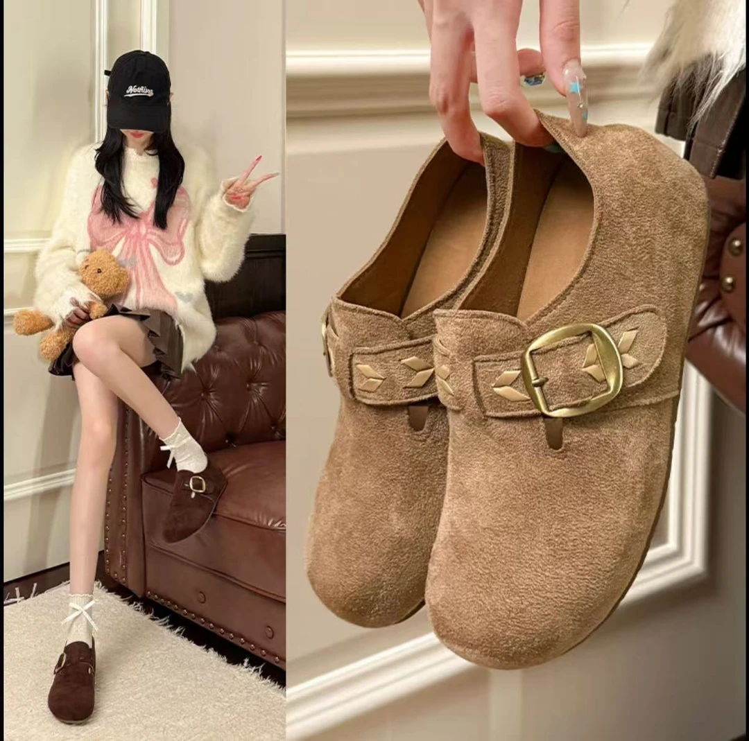 【全额补运费】琥珀流光5cm复古勃肯鞋女外穿