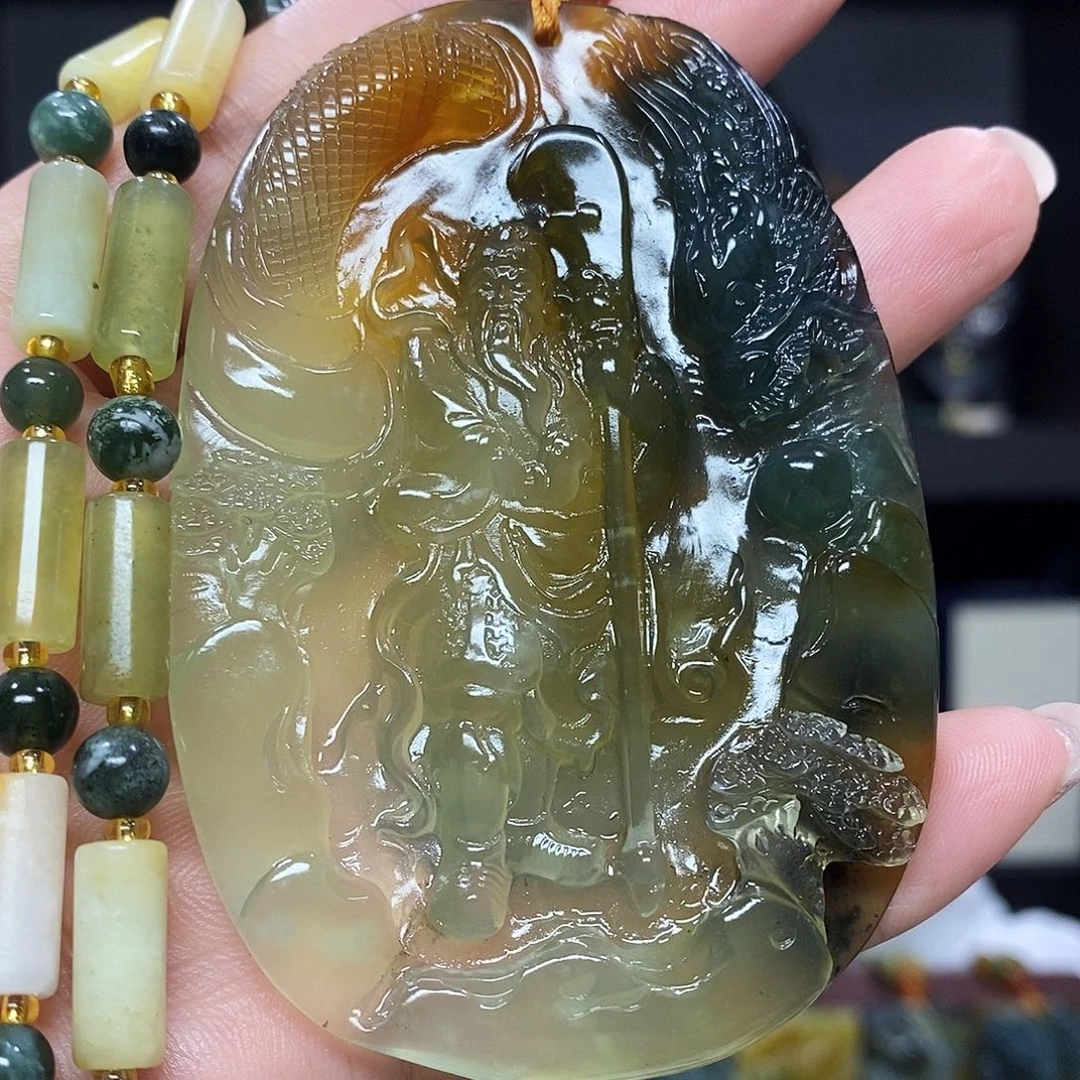 未镶嵌岫玉挂件吊坠项链