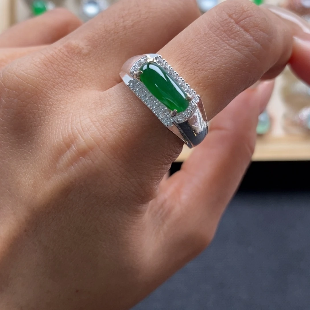 翡翠裸石缅甸天然A货翡翠（帝色）