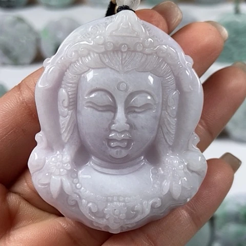 翡翠颈饰未镶嵌观音福利