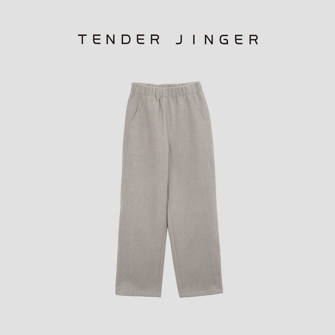 Tender Jinger【黑标】松紧腰窄版休闲直筒裤T44SAI79977