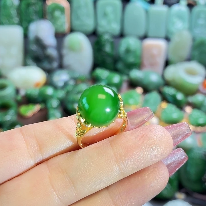 和田玉未镶嵌戒指