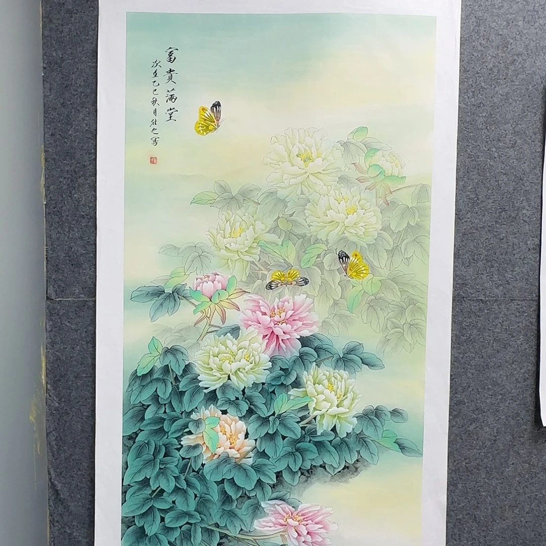 国画138*70纯手绘于往之