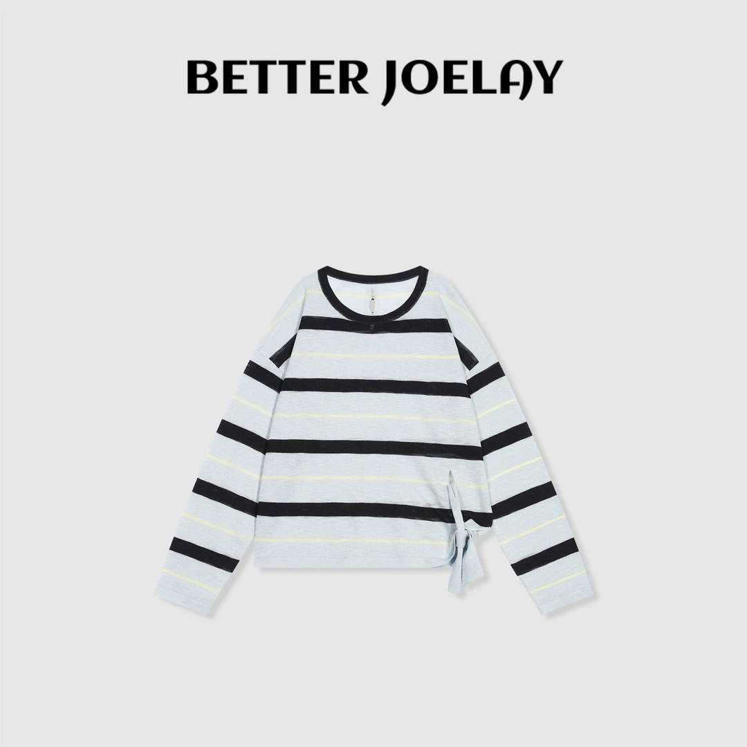 BETTER JOELAY-【芝士青年​】百搭简约T恤长袖潮流休闲风WS92249