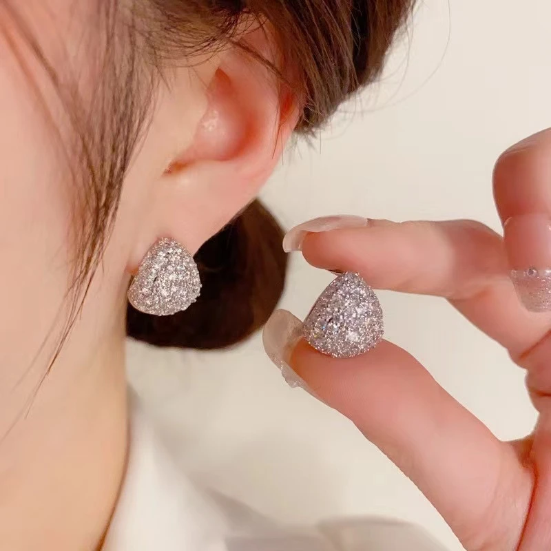 铜合金耳饰 小众设计感时尚精致超闪气质耳环PT0058