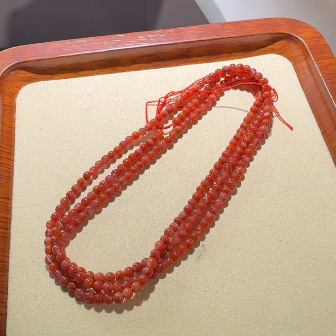 南红玛瑙珠宝半成品未镶嵌卡3m m