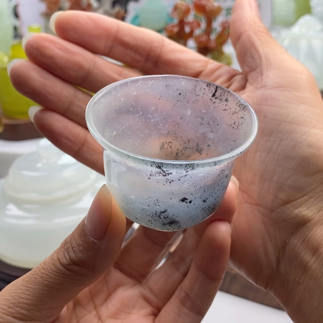 未镶嵌岫玉四大名玉茶杯50毫升