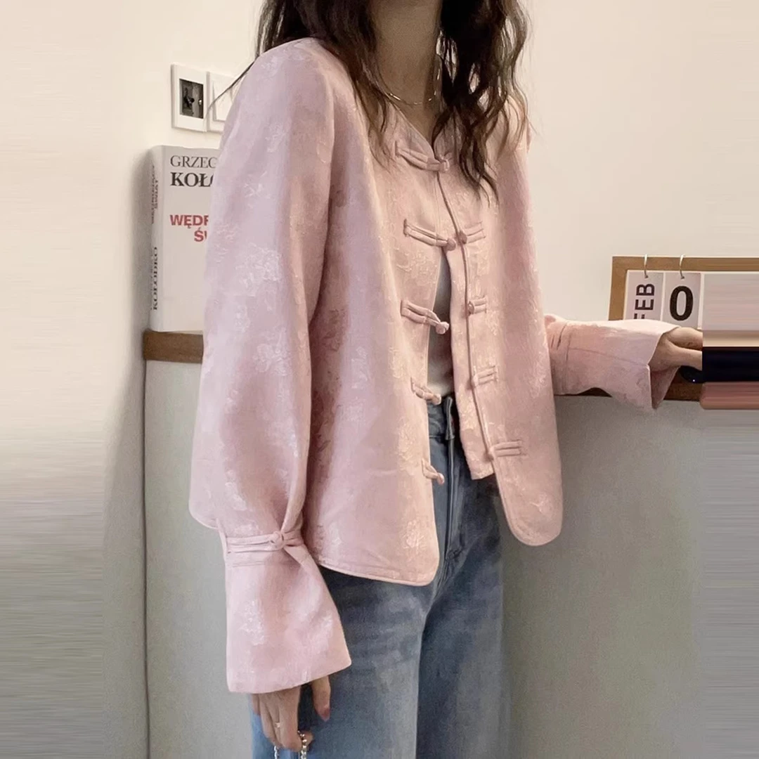 新中式国风盘扣短外套女欧洲站2025春秋新款欧货女装时尚棒球服潮
