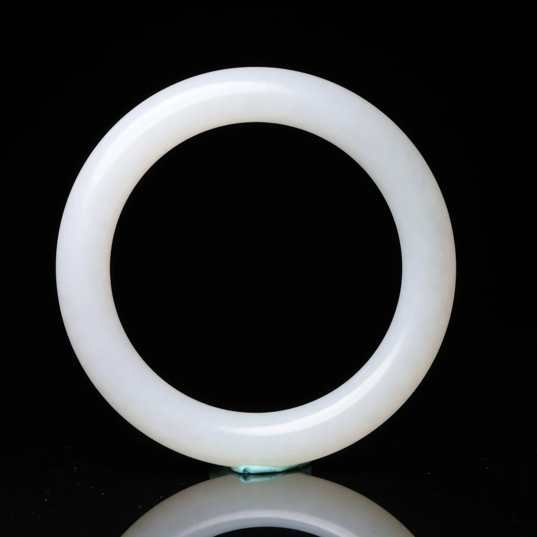 清代和田玉白玉手镯-LM