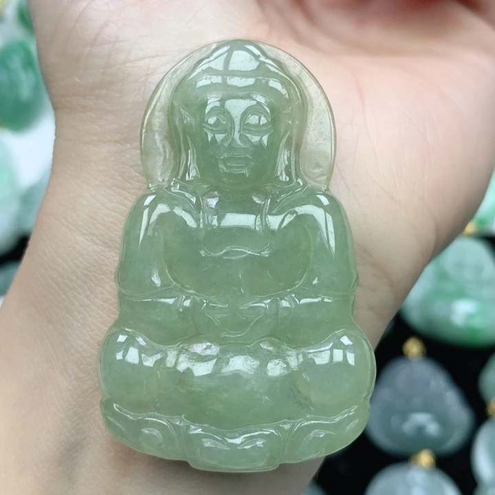 翡翠颈饰未镶嵌天然翡翠a货