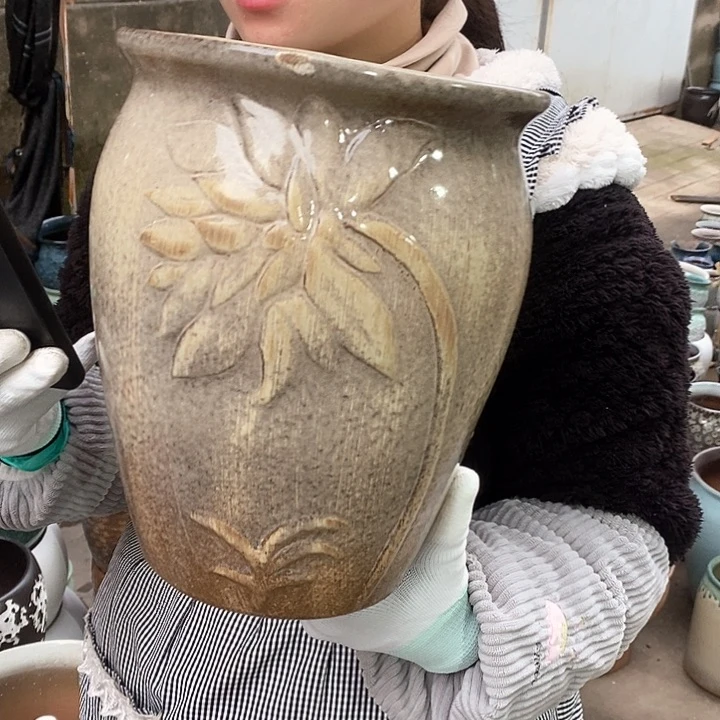 紫砂花盆正品口20高25