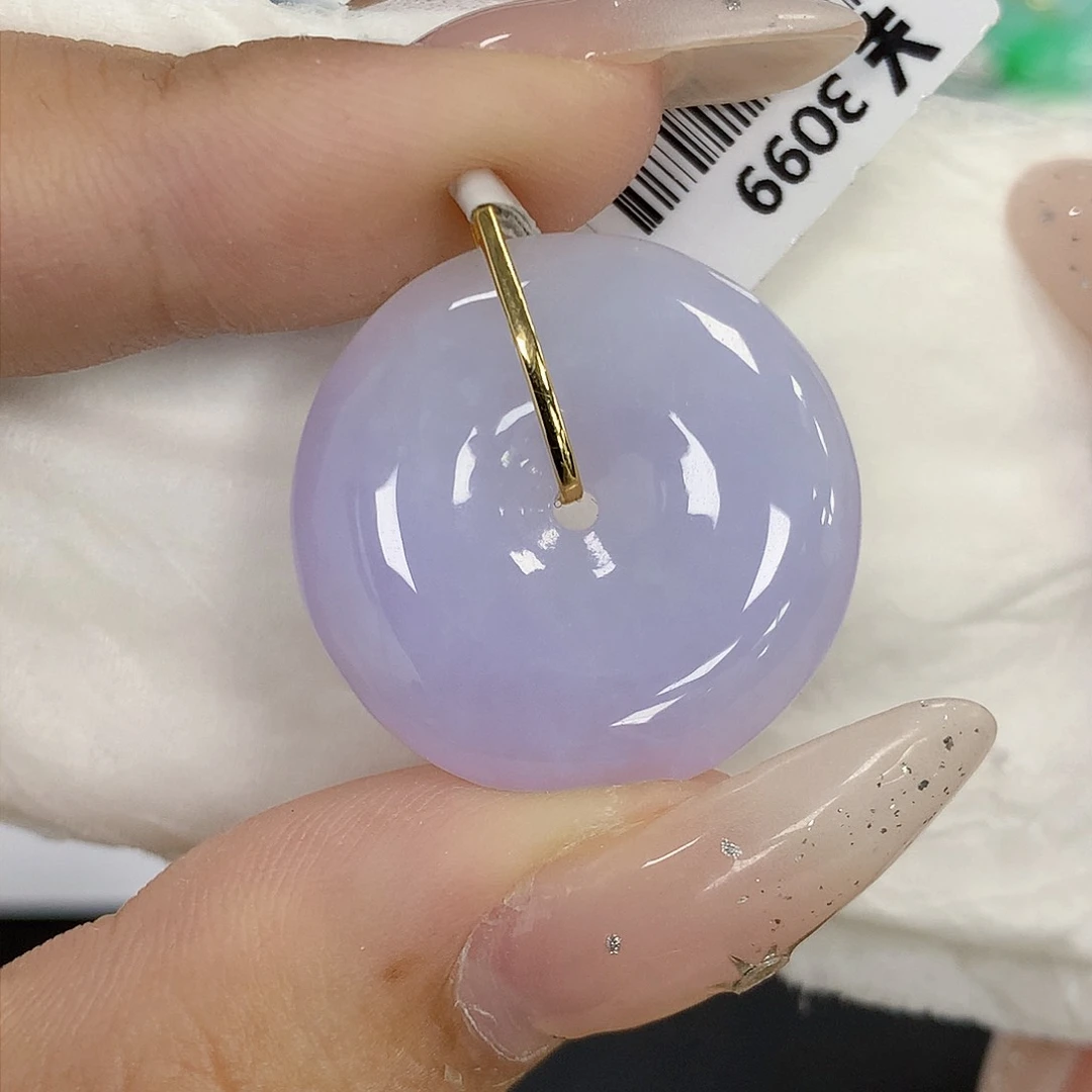 颈饰18K金镶嵌翡翠