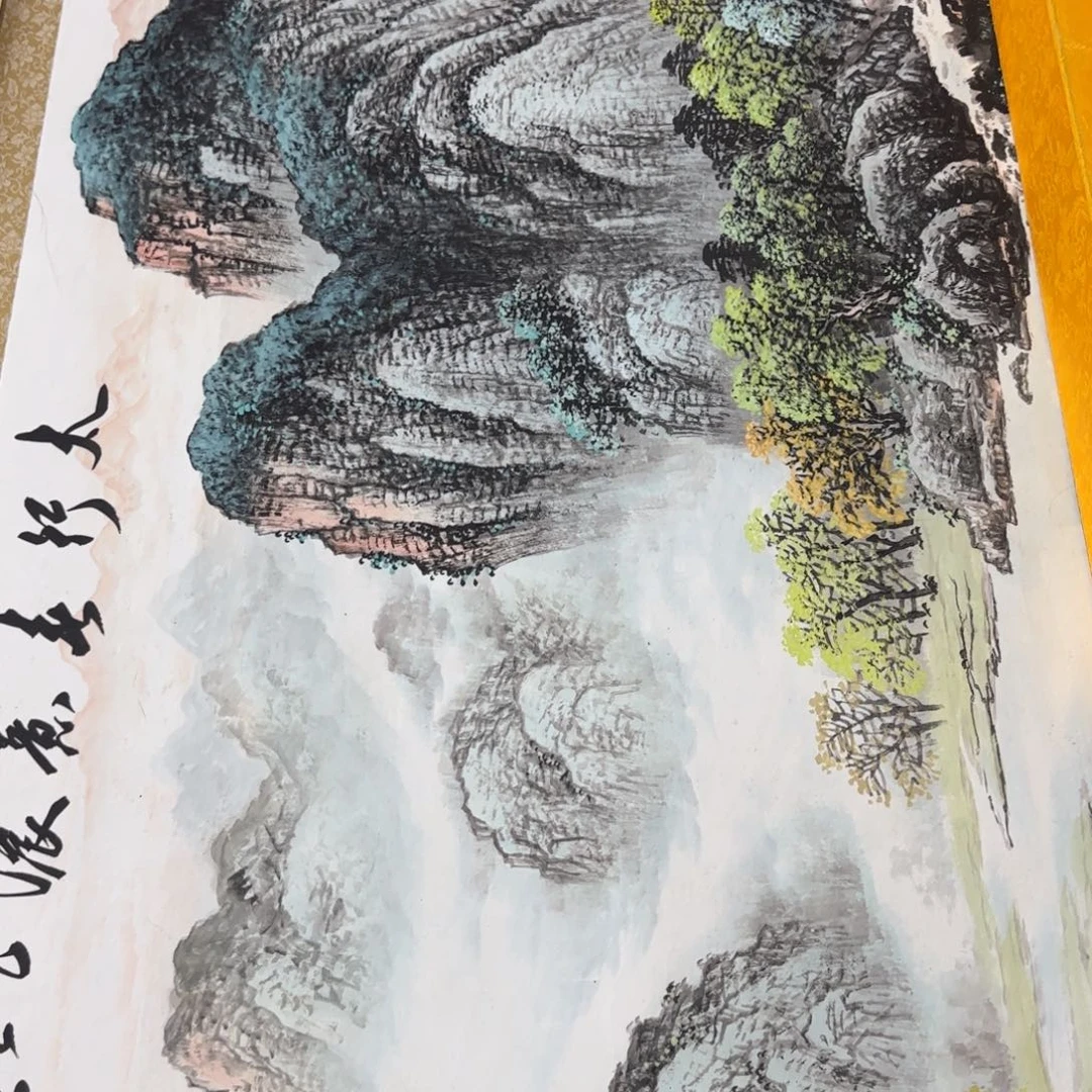 东***酒国画QC原创横山水作品！带证书！限购一单