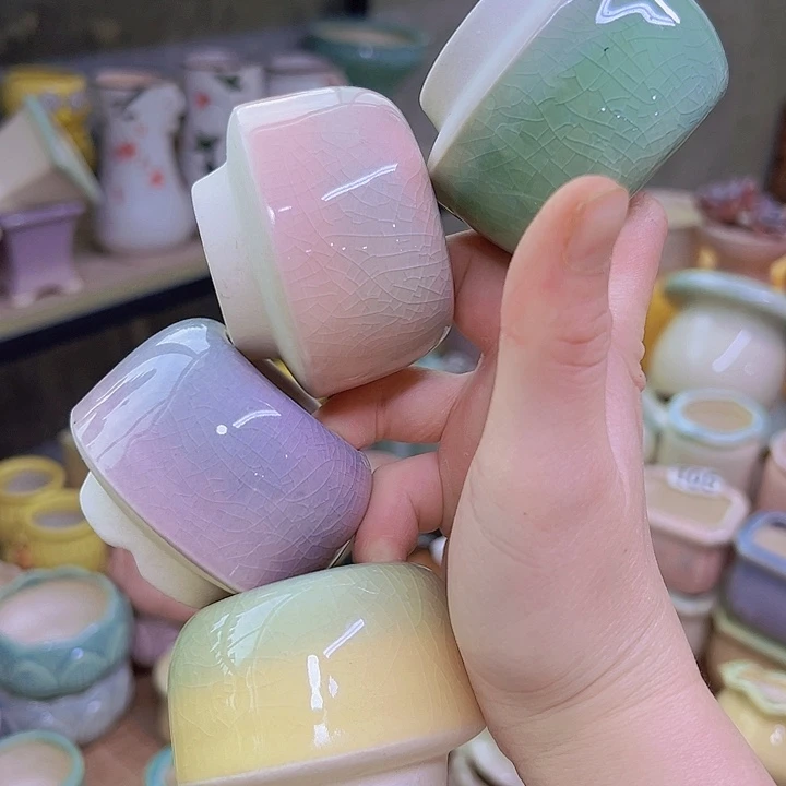 红陶陶瓷花盆当场满12包邮