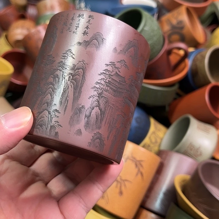 紫砂茶杯全手工紫砂主人杯