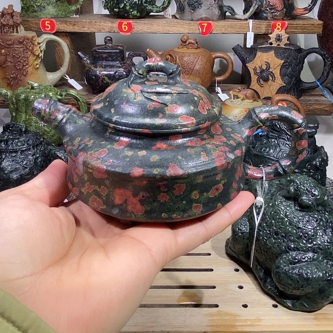 梅花石安山玉双线竹鼓240cc