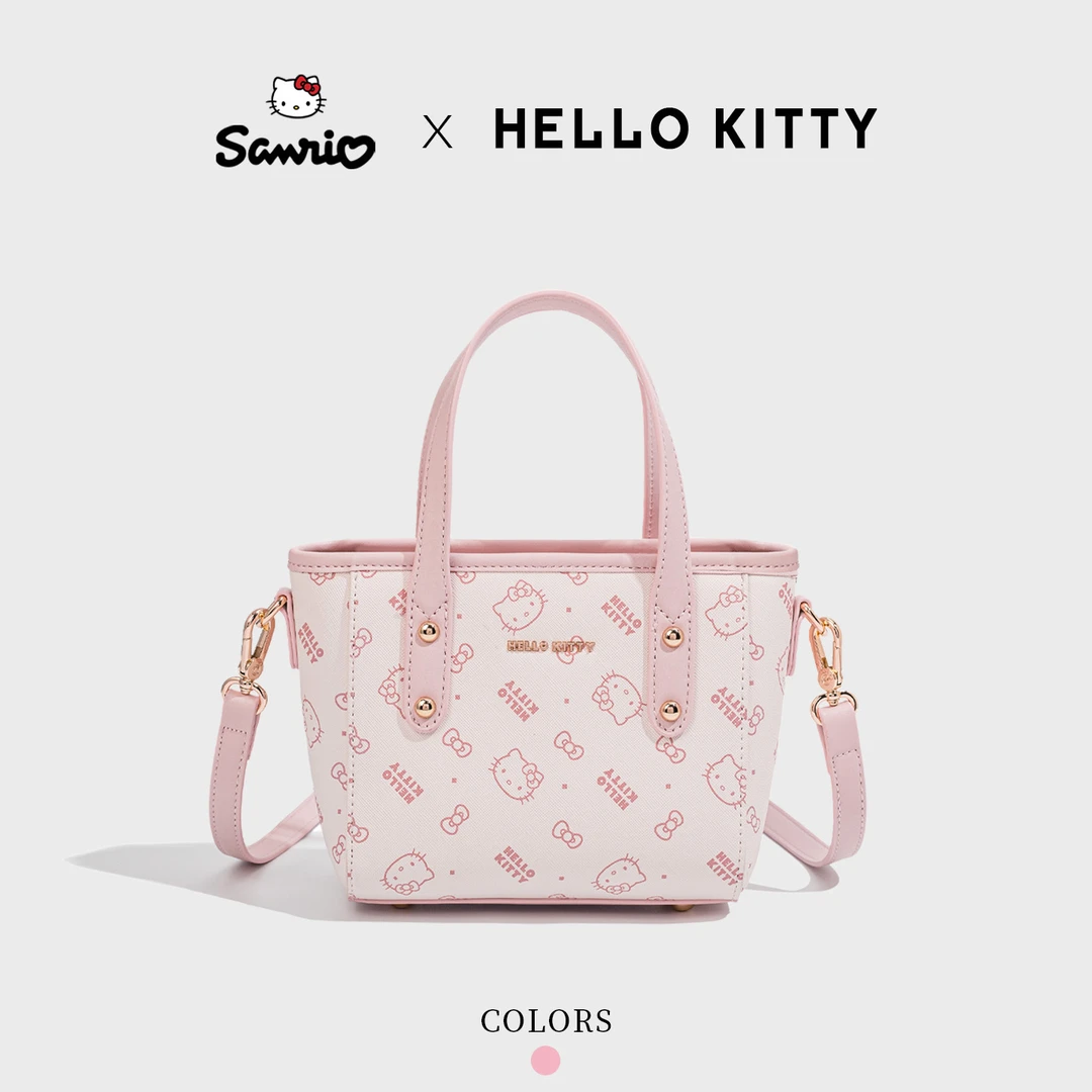 HELLO KITTY/凯蒂猫正品迷你菜篮子包印花手提包包女斜挎包欧若风