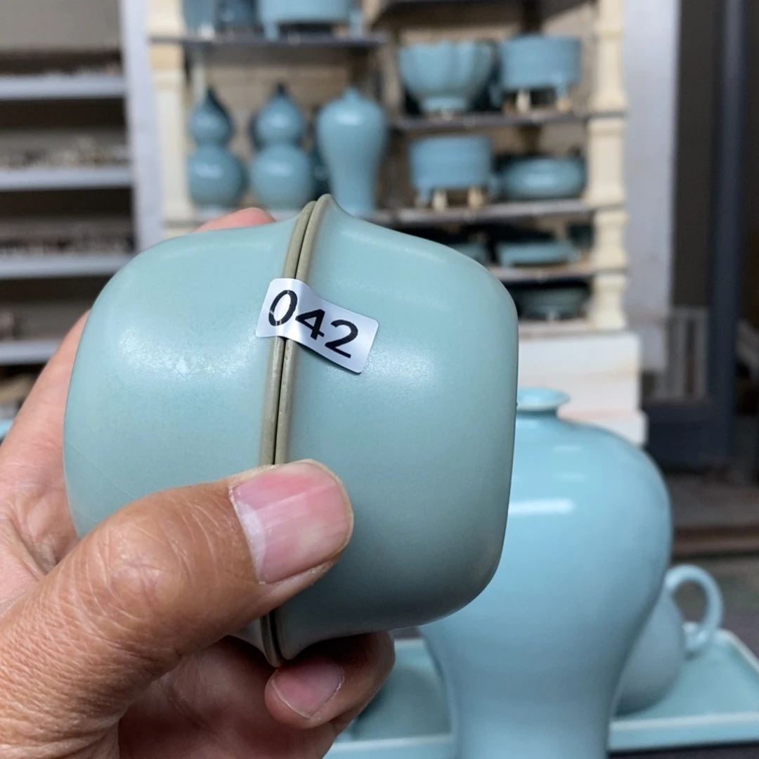 摆件抱朴汝瓷仿古微瑕