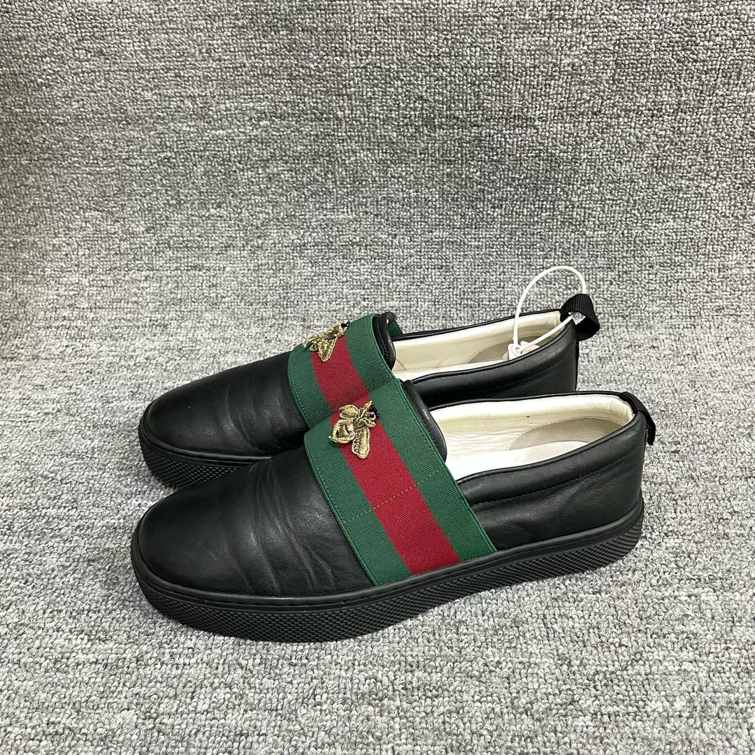 95新 GUCCI/古驰 40码 古驰Gucci 小蜜蜂一脚蹬板鞋 准新 休闲鞋