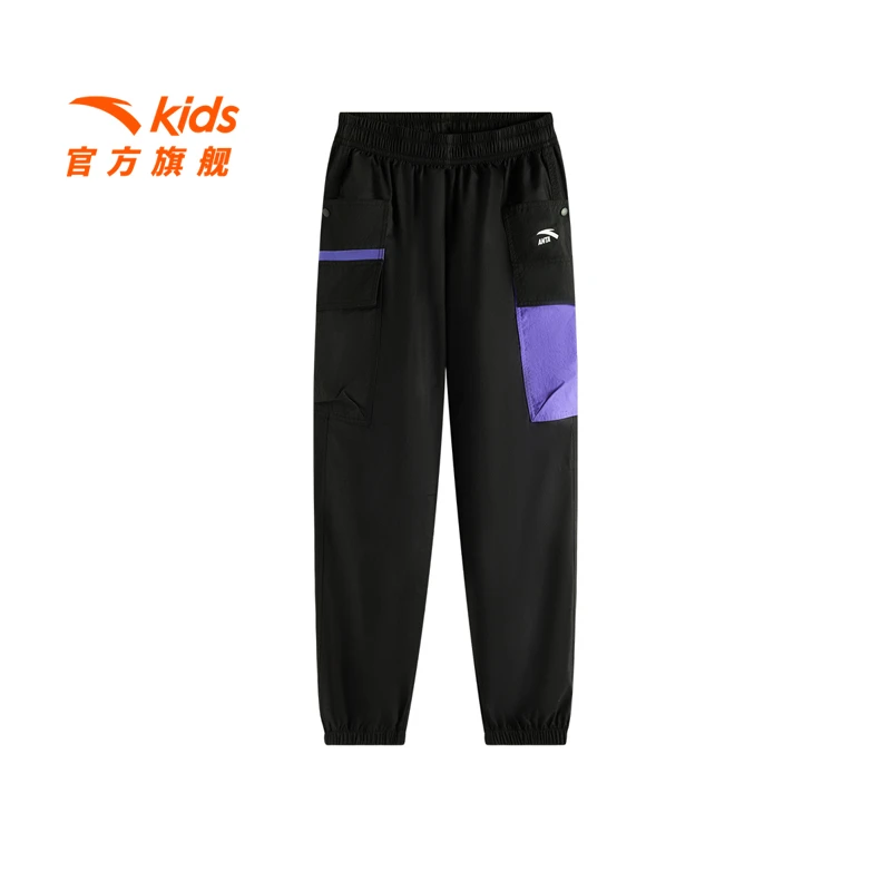 商场同款|安踏儿童男大童运动长裤2025夏季新款百搭宽松裤子8505