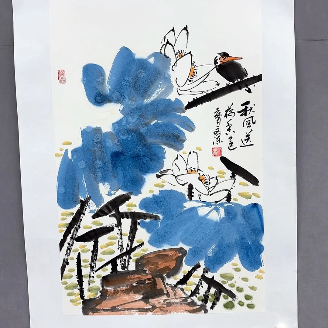 国画艺术家真人手绘