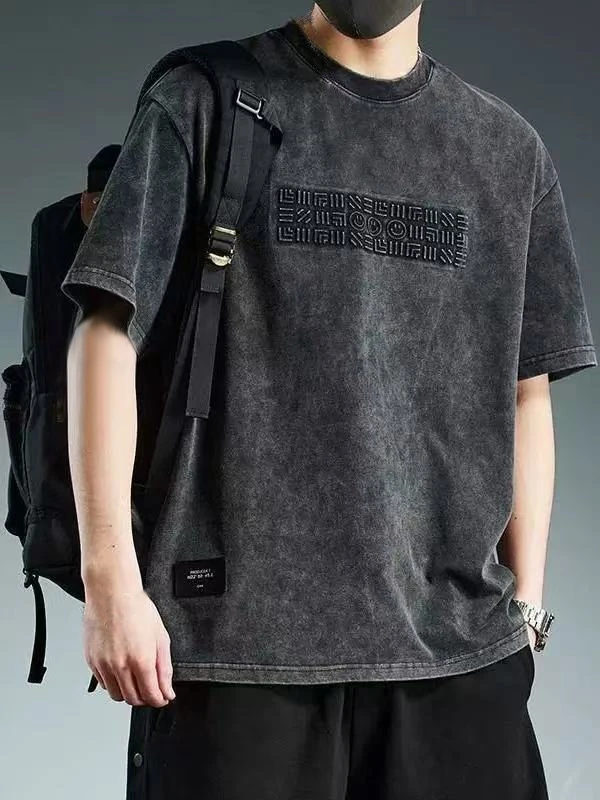 潮流宽松百搭短袖T恤男士夏季新款凉爽体恤上衣服潮牌INS男装舒适