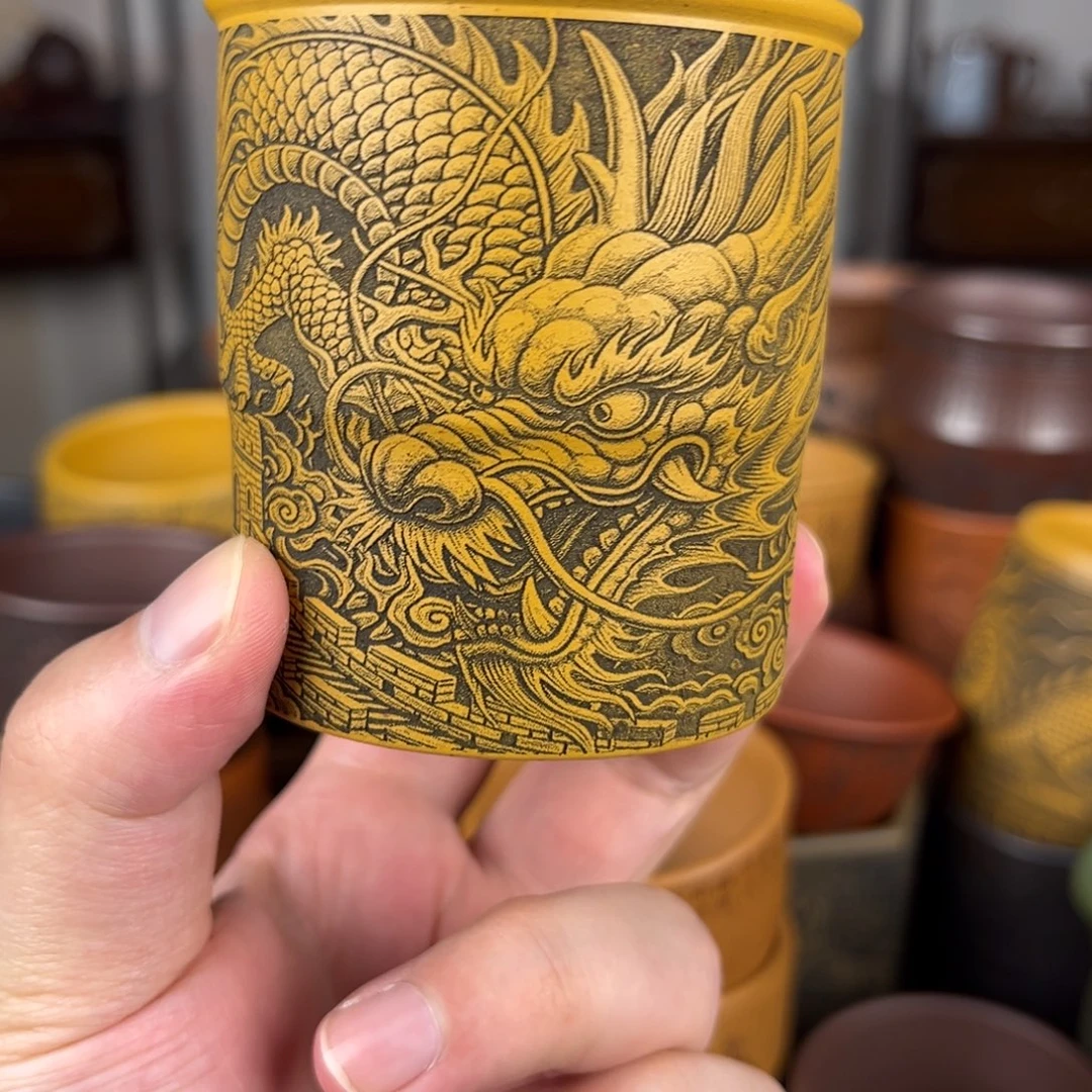 茶杯紫砂紫砂主人杯 手工制作