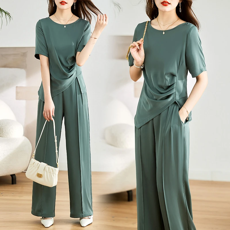 阔太太时髦服装夏季套装女款爆款2025新款时尚妈妈装50到60岁中年