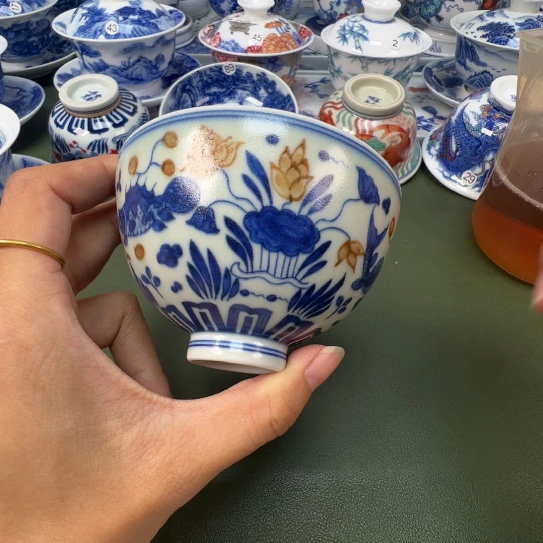 陶瓷景德镇纯手工纯手绘茶具木木29