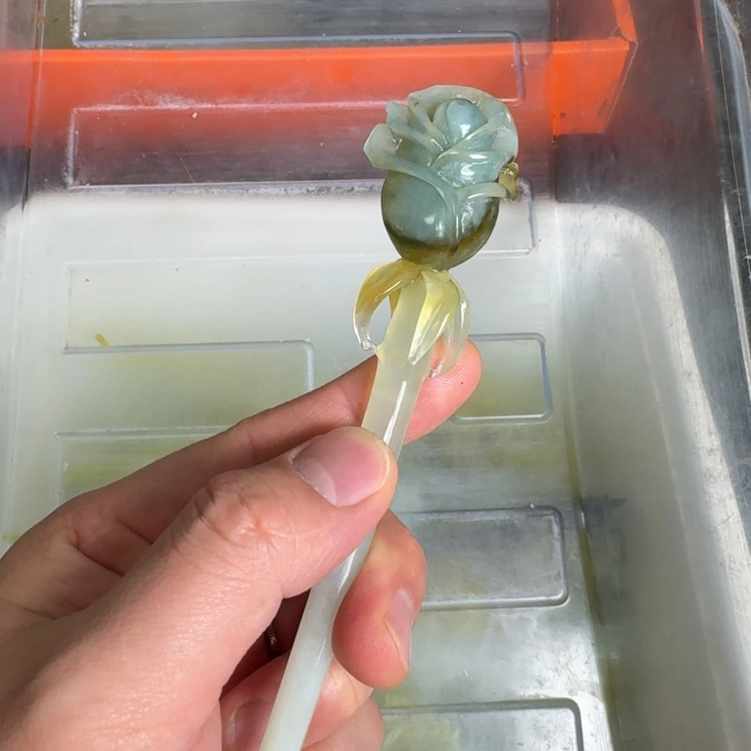 岫玉发饰未镶嵌明君玉簪贼拉好看