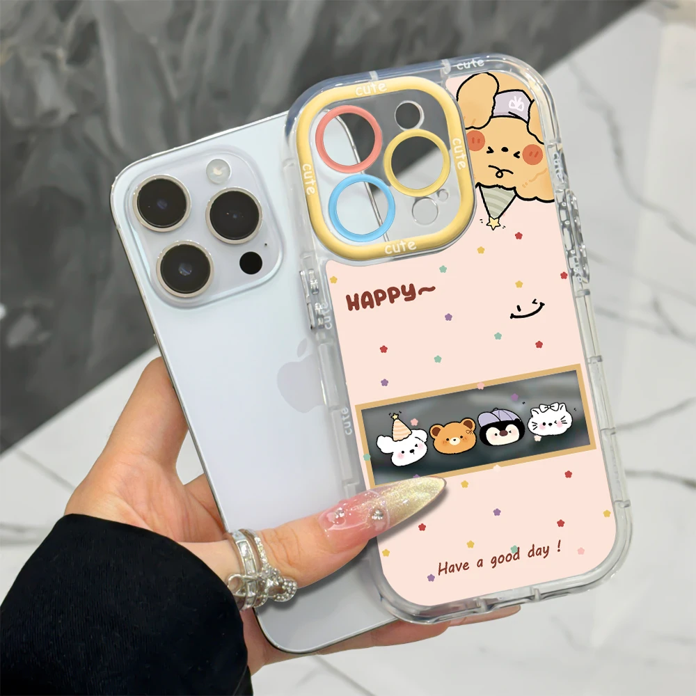 适用于苹果17Promax/16/华为/vivo/OPPO高级小众镜面奶油壳BD0045