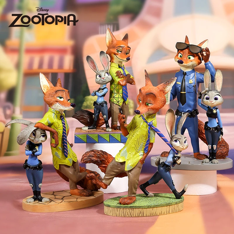 Enesco迪士尼疯狂动物城手办朱迪尼克狐桌面创意摆件情人节礼物