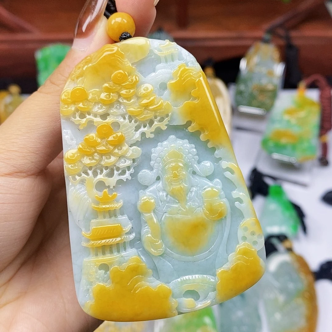 颈饰未镶嵌翡翠天然翡翠A货