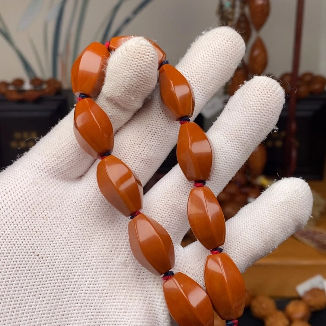 手串橄榄核工作室六棱素珠