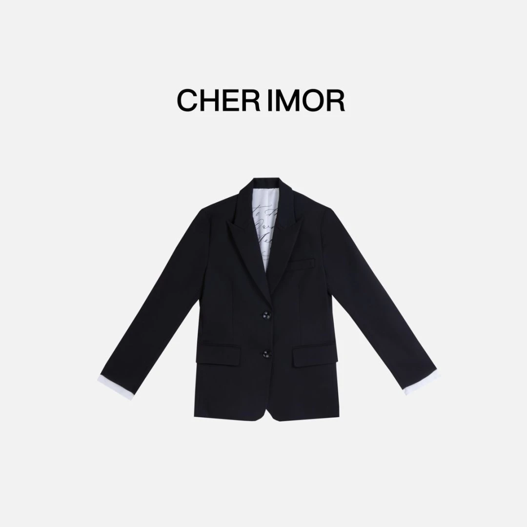 CHER IMOR【洒脱风度】宽松拼接西装外套 11448 Hi Fortune