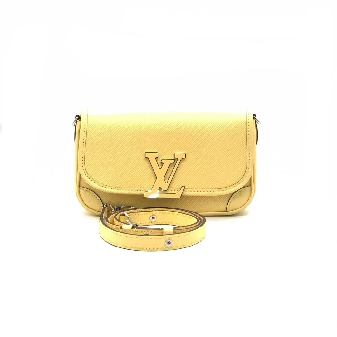 99新 LouisVuitton/路易威登 奶油黄buci法棍包