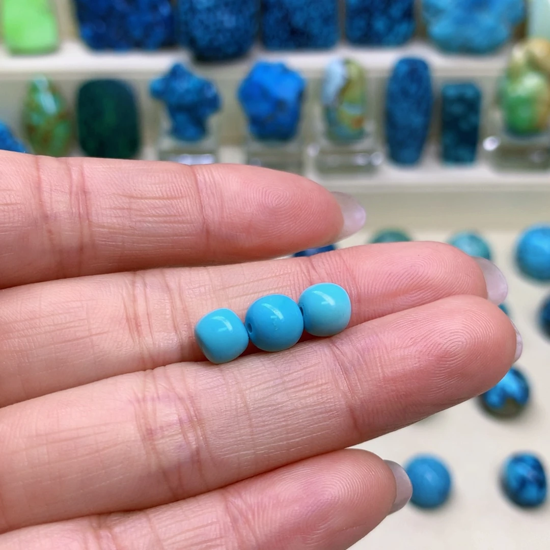 绿松石未镶嵌三彩随行