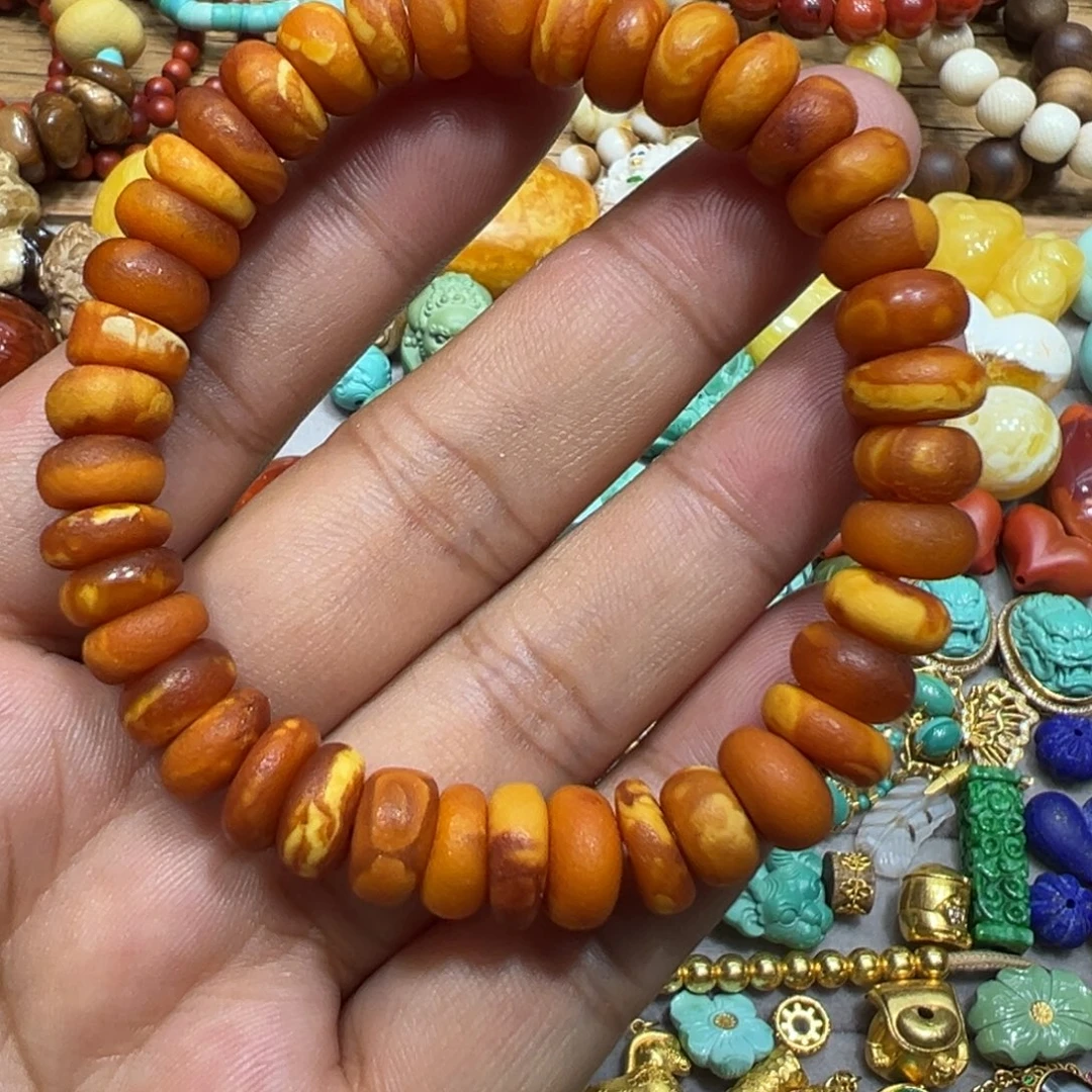 琥珀未镶嵌手链尺寸10