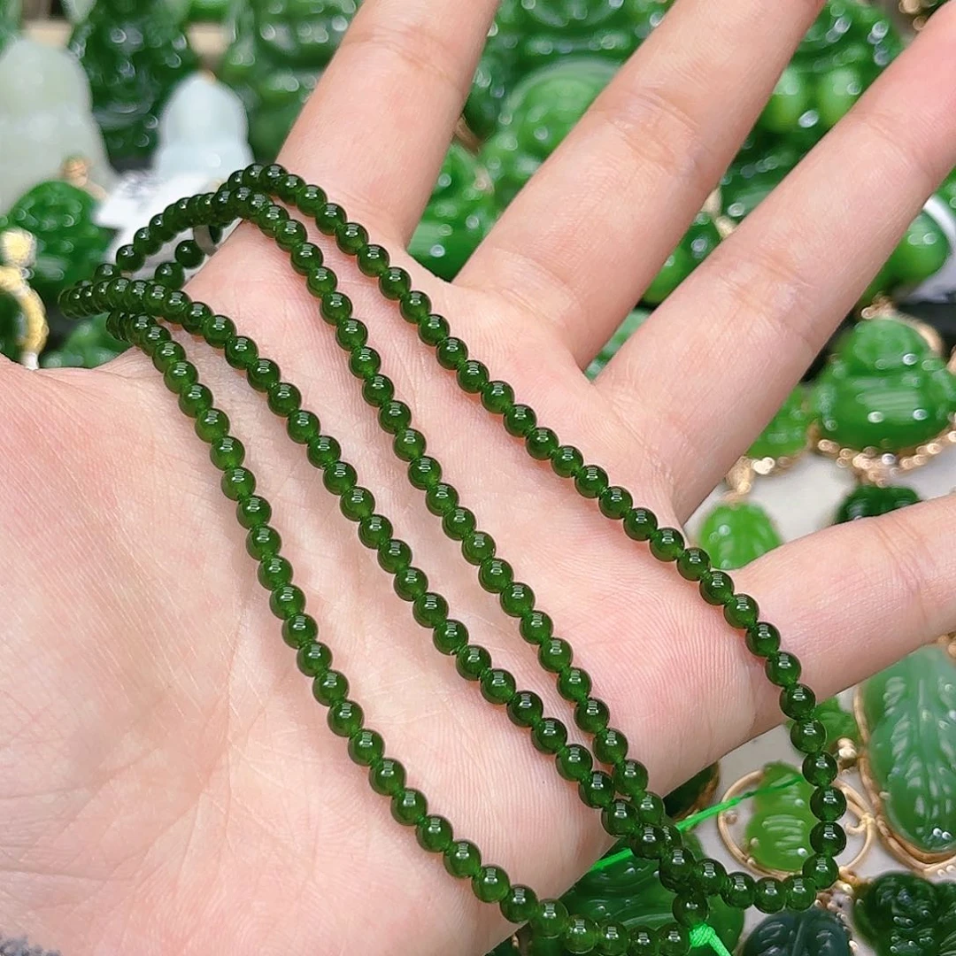 和田玉（碧玉）项链未镶嵌